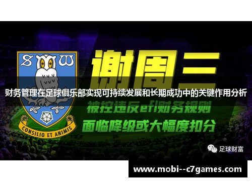 财务管理在足球俱乐部实现可持续发展和长期成功中的关键作用分析 财务管理在足球俱乐部实现可持续发展和长期成功中的关键作用分析